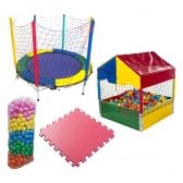 Piscina 1,10m + 500 Bolinhas + Tatame + Cama 2,00m