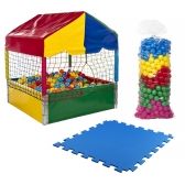 Piscina De Bolinhas Premium 1,00m X 1,00m + 500 Bolinhas +Eva