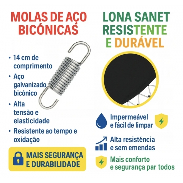 Cama Elástica 2,44m Multicolorida