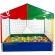 Piscina de Bolinhas  2m X 2m Com 1.500 Bolinhas Coloridas