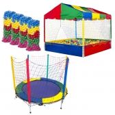 Kit Piscina de Bolinhas 2m + Cama Elástica 2m + 2000 Bolinhas